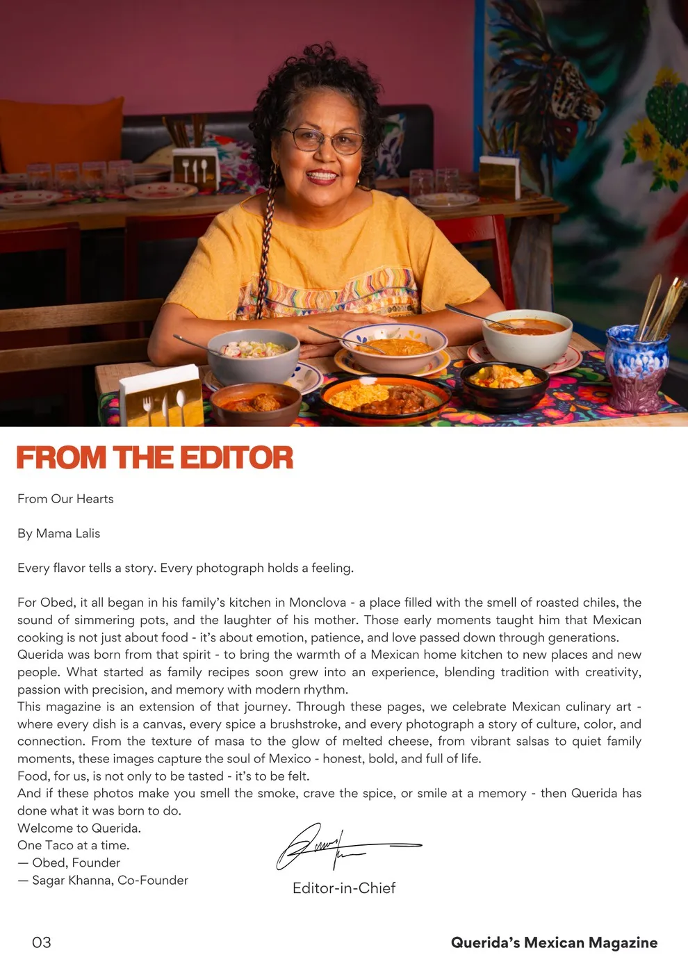 Mama Lalis featured in the Querida magazine