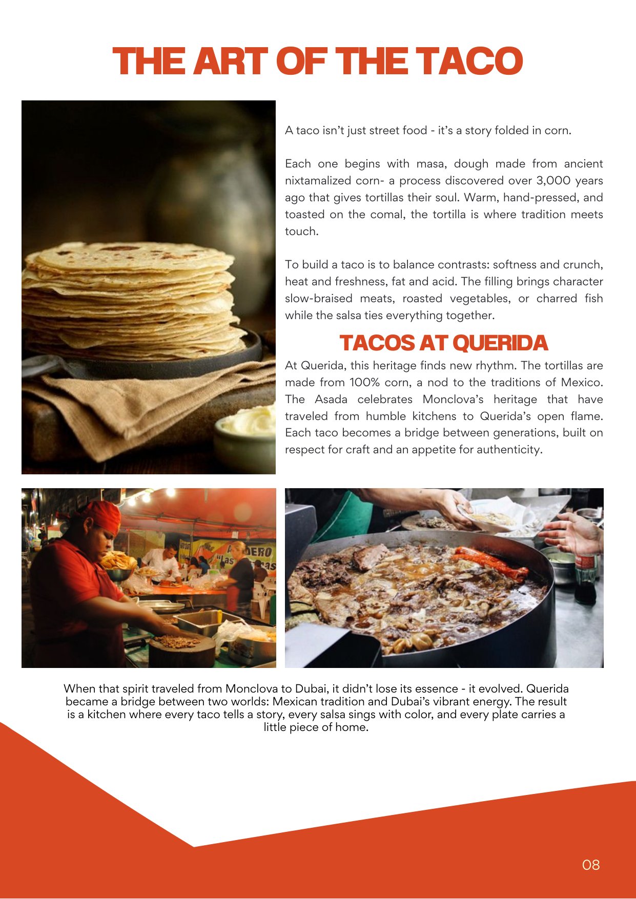 Querida Magazine — Monclovita la Bella, page 8 of 37. Where it begins. Charcoal, comal, and a mother's kitchen. Destination: Monclova, Coahuila, Mexico.