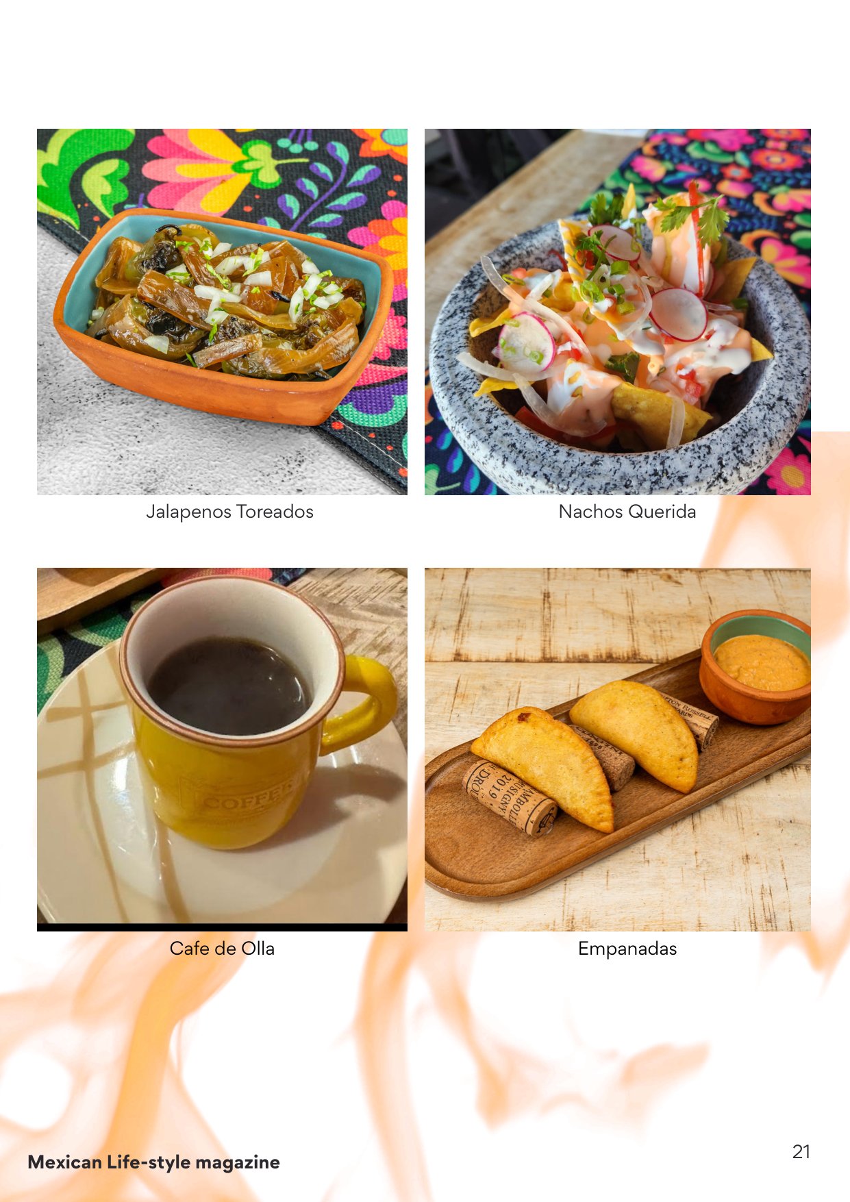Querida Magazine — Monclovita la Bella, page 24 of 37. Where it begins. Charcoal, comal, and a mother's kitchen. Destination: Monclova, Coahuila, Mexico.