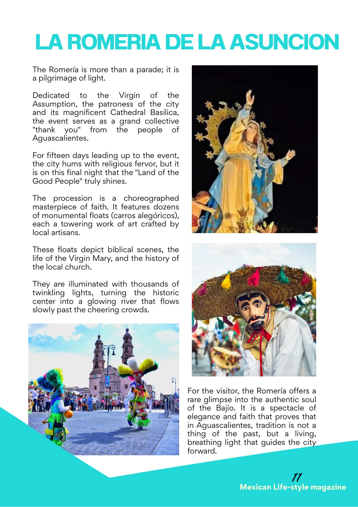 Querida Magazine — ¡Viva Aguascalientes!, page 11 of 36. Travel: Mexico to Dubai. Romantic Flavour. Destination: Aguascalientes, Mexico.