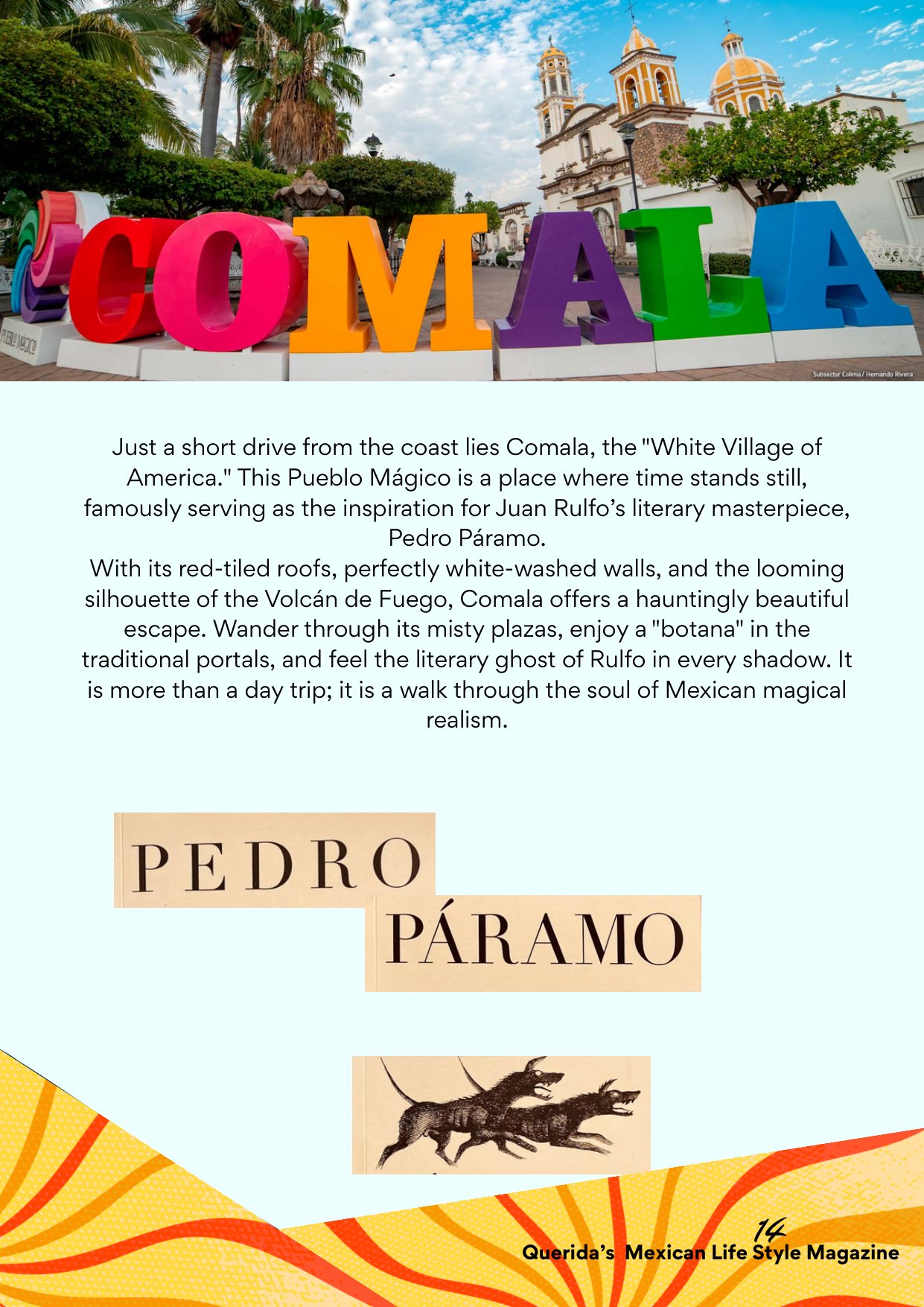 Querida Magazine — Manzanillo, Emerald of the Pacific, page 14 of 36. From the arid heart of Mexico to the salt-heavy air of the coast. Destination: Manzanillo, Colima, Mexico.